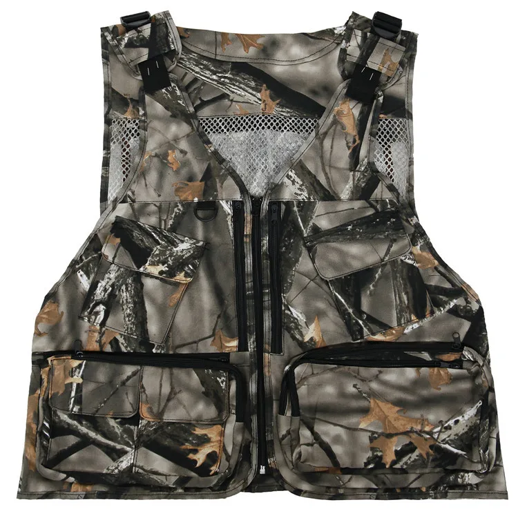 Tactical Fishing Vest Men Multi-Functional Cotton Camouflage Multi Pocket  Fishing Clothes