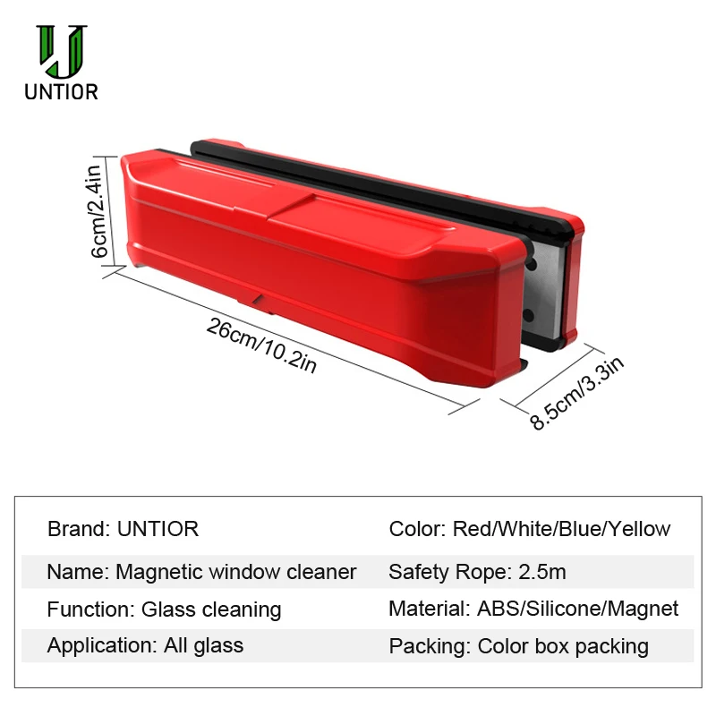 Window Cleaning Brush Cleaner Magnetic Double Side For Household UNTIOR
