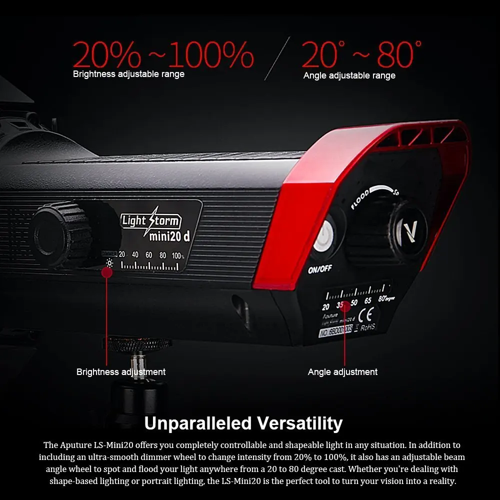Aputure LS mini20 3 светильник для видео включает два мини 20d один 20c светодиодный френель