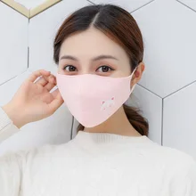 1 шт., женская маска для лица, зимняя, теплая, хлопковая, ветрозащитная, моющаяся, регулируемая, Ушная, респиратор