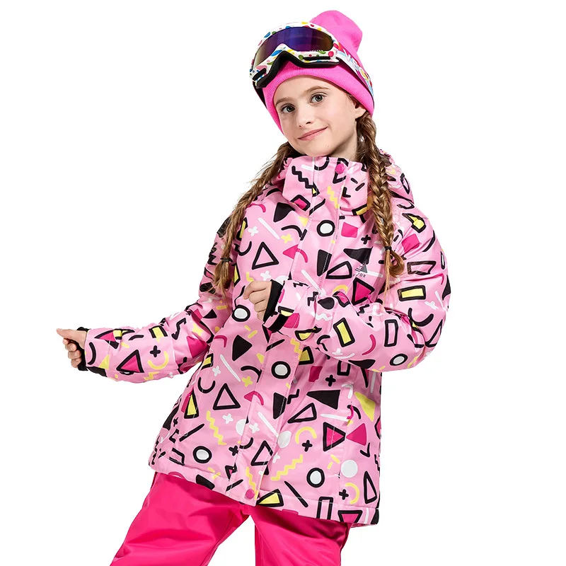 

Children's Ski Suit Winter Thick Waterproof Warm Jacket New Style Boys Girls Raincoat Jacket