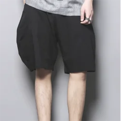 Short décontracté pour hommes, couleur unie, personnalisé, tendance, Design plissé, ample, résistant aux plis, nouvelle collection été 