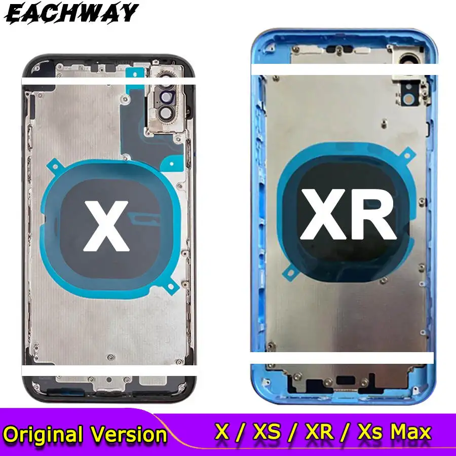 Новинка для iPhone X Xs Max XR задняя крышка + средняя рамка Шасси лоток SIM-карты запасные