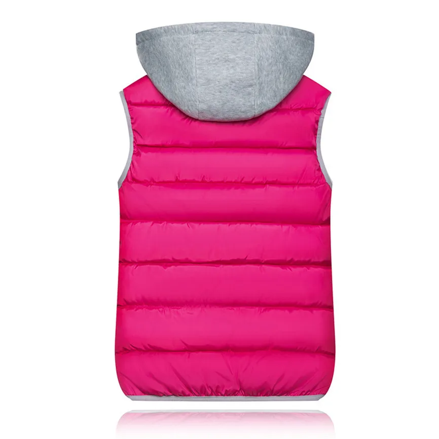 Women Autumn Winter Vest Pink Black Warm Wadded Hooded With Zipper Waistcoat Plus Size 3XL Casual Short Jacket 10 Colors