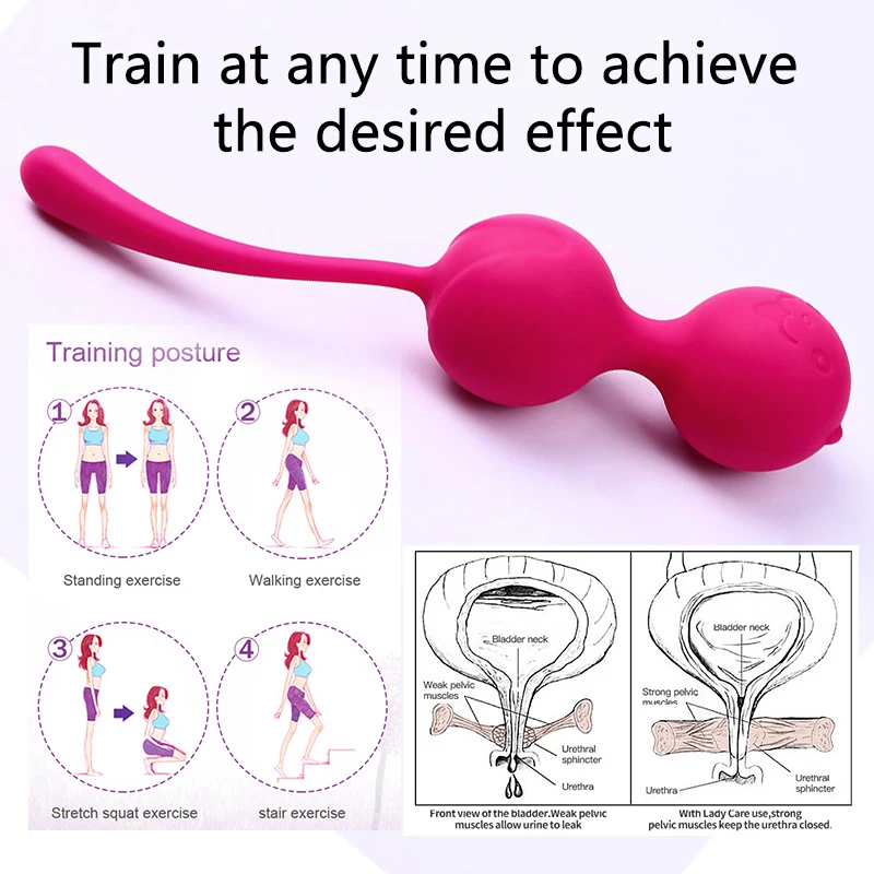 Safety Silicone Vaginal Tighten Trainer Vaginal Exercise Massage Tightening Training Ball Female Kegel Ball Exercise Fun Sex Toy