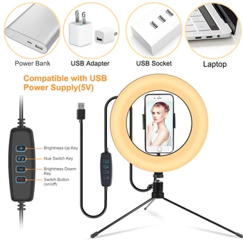 

Portable Phone Selfie Lamp Phone Photography Ring Light Light Luminous Ring Clip New USB Selfie Led Ring Light