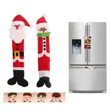 3Pcs/set Fridge Microwave Door Handle Cover Protective Snowman Christmas Home Decor