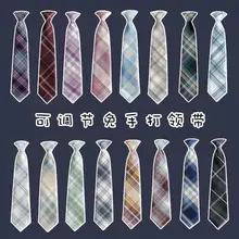 

Lazy JK Ties Women Plaid Neck Tie Girls Japanese Style for Jk Uniform Cute Necktie Plaid Uniform School Accessories 2021