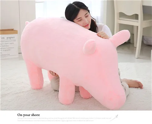 Fancytrader 43`` Giant Simulation Pig Lifelike Plush Stuffed Swine Toy Elephant Pig Sofa Kids Doll Can be Rode 110cm 4 Models (21)