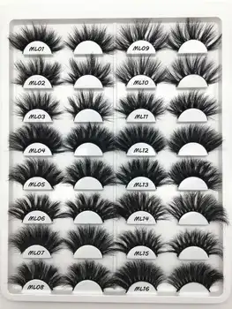 

20 boxes/lot5D simulation natural eyelashes 25mm mink false eyelashes three dimensional style false eyelashes