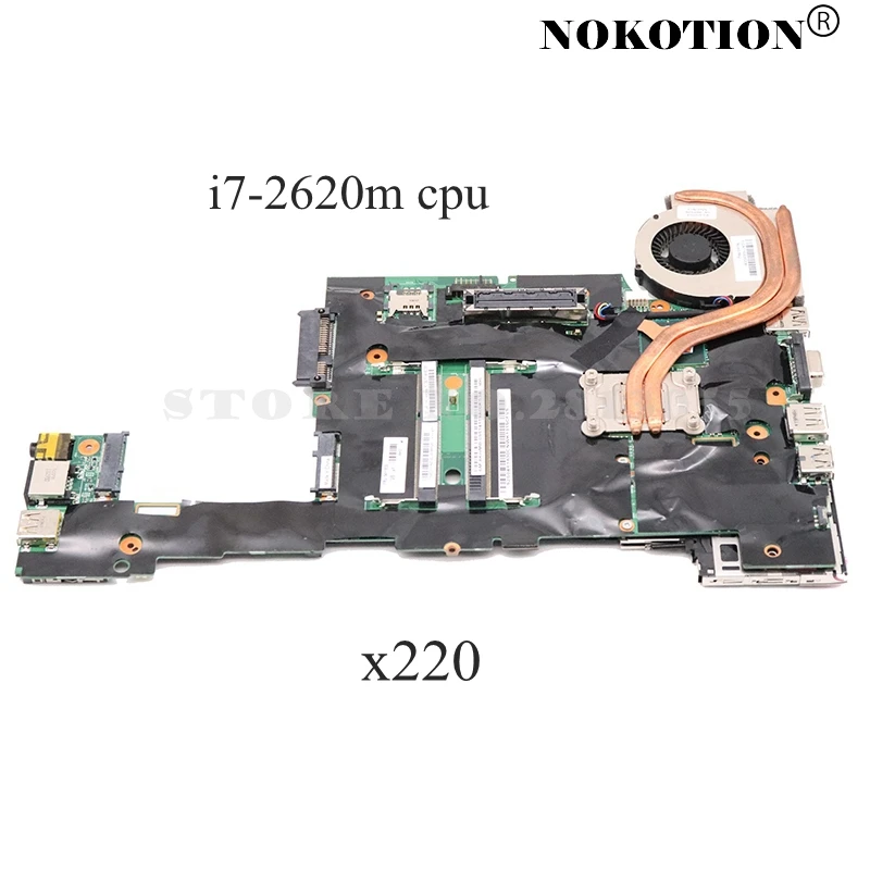 NOKOTION 04Y1830 04W3294 материнская плата для Lenovo ThinkPad X220 ноутбука i7 2620M 2 7 GHz CPU DDR3|motherboard