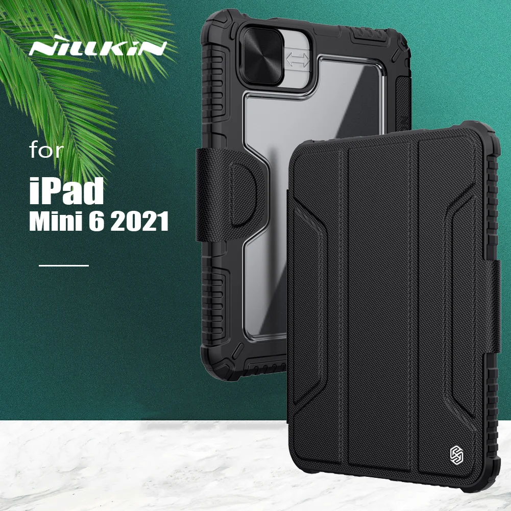 

Nillkin Armor Bumper Slide Camera Protect Cover Magnetic All Coverage Flip Leather Case for iPad Mini 6 2021 Back Cover