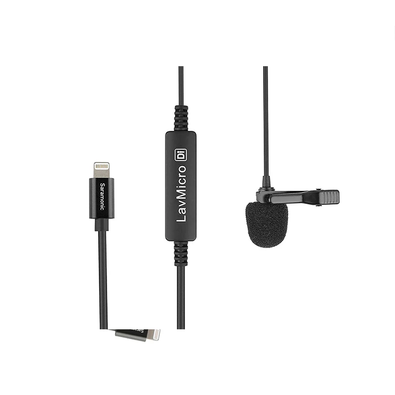 Saramonic Lavmicro Di всенаправленный микрофон петличный нагрудный клип на микрофон с выходом Lightning для iphone 7 7S Plus 8 X iPad