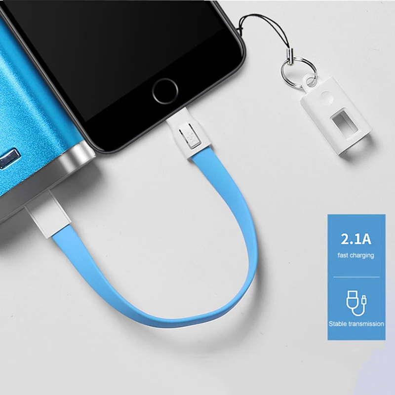 USB кабель для iPhone samsung huawei Xiaomi Powerbank 8Pin Micro usb type C кабель брелок аксессуар портативный зарядный кабель