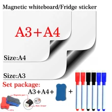Магнитная доска мягкий Дом Офис Кухня школьная маркерная доска белая доска гибкий диск магнит холодильник А3+ А4 набор упаковки