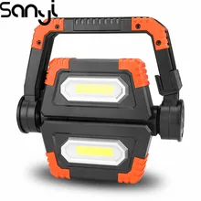 Водонепроницаемый 2* COB светодиодный прожекторный фонарь тент светильник 4 светильник ing режимы вспышка светильник Аварийный Рабочий светильник вращающаяся регулируемая ручка