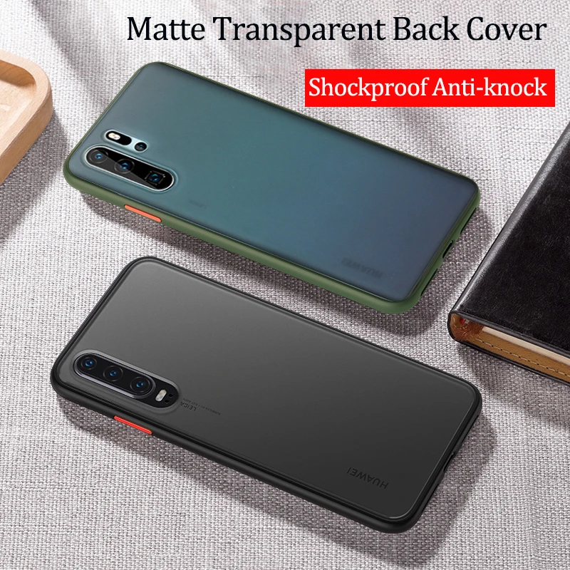 Новый матовый прозрачный чехол для Huawei P20 P30 Pro и Lite ударопрочный задней панели