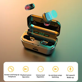 

TWS Bluetooth 5.0 Earphones With Microphone 2200mAh Charging Box Wireless Headphones 9D Stereo Sports Waterproof Earbuds Headset