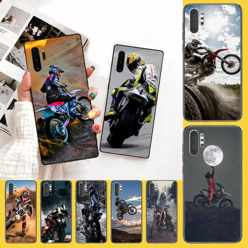 NBDRUICAI Moto Cross спортивный черный чехол для телефона Samsung Galaxy J7 J8 J6 Plus 2018 Prime Note 7 8 9 10 pro |