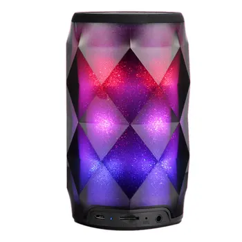 

Crystal Cans Colorful Light Speaker Portable Card Touch Outdoor Wired/Wireless Portable Speaker Bass Sounds