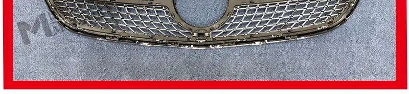 Для Mercedes V Class W447 Алмазная решетка с отверстием для камеры ABS глянцевый черный V250 V260 220 Решетка переднего бампера без знака-19