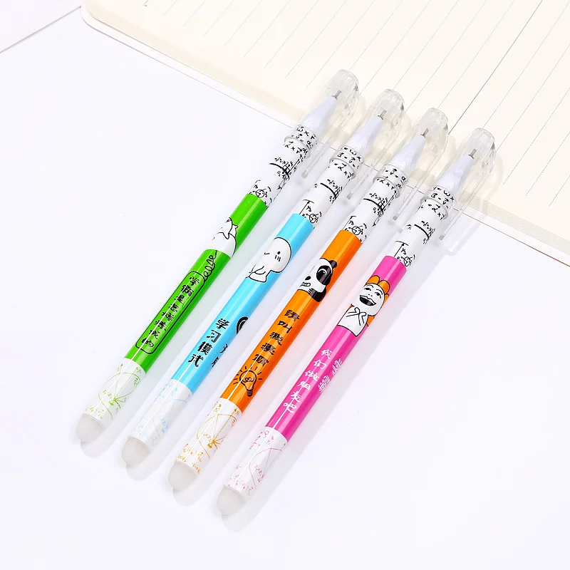 12 Pcs/Set Office Gel Pen 0.5mm Erasable Pen Refill Rod Blue/Black/Red Ink Magic Pen for School Writing Supply Kawaii Stationery