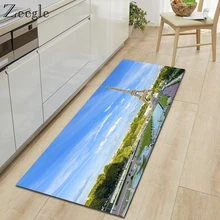 Zeegle живописный прямоугольный ковер для кухни, нескользящий мягкий коврик для прихожей, водопоглощающий коврик для ванной, декоративный ковер для дома