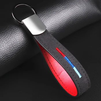 

Car styling Metal leather Car Keychain for BMW Power X1 X3 X4 X5 X6 116i E46 E60 E90 F10 M1 M3 M5 F20 F30 Key Rings Chains