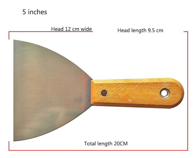 5 дюймов 20 см Многофункциональный марганцевой стали шпатлевка лезвие ножа антикоррозийный пакетный нож полированный скребок Инструмент