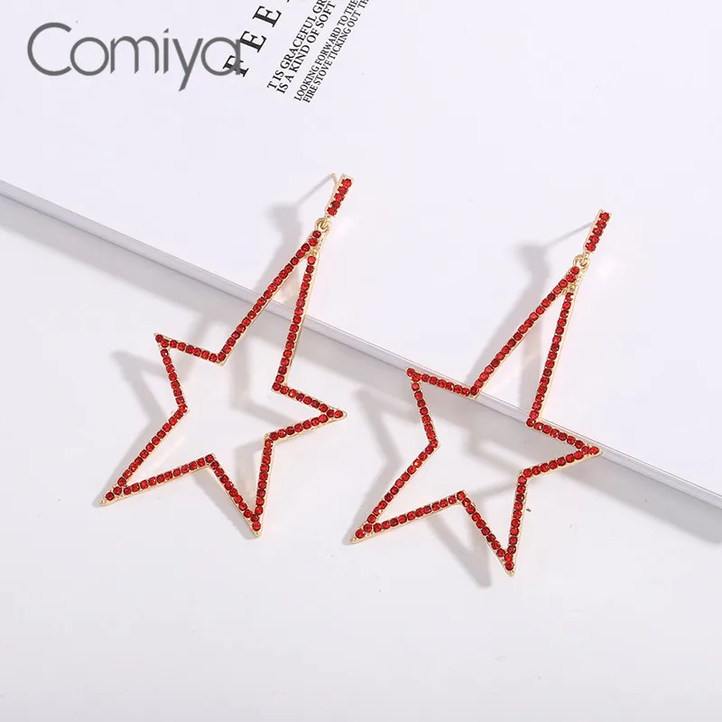 Серьги подвески из цинкового сплава Comiya серьги с большими звездами и сердечками