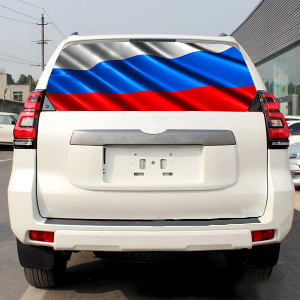 Автомобильная наклейка на заднее стекло с изображением русского FLAGPICK-UP