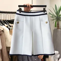 Temperament splicing color half-length Skirt Leopard Buckle Spring and autumn reducing age high-waisted a-word skirt pants women Temperament splicing color half-length Skirt Leopard Buckle Spring and autumn reducing age high-waisted a-word skirt pants women
