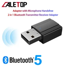 Bluetooth 5,0 приемник передатчик адаптер Беспроводные адаптеры с микрофоном громкой связи 3,5 мм разъем HiFI стерео для ТВ автомобильный комплект