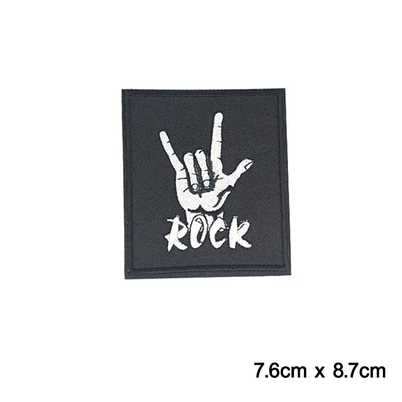 Black Rock/нашивки для одежды из тяжелого металла, нашивки для шитья утюгом на одежду, самодельные нашивки с вышитой аппликацией, рок термонаклейки на джинсы - Цвет: 11