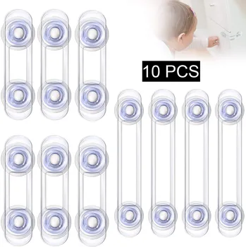 

10 pieces / safety lock baby child safety care plastic lock with baby baby protection drawer door cabinet cupboard toilet