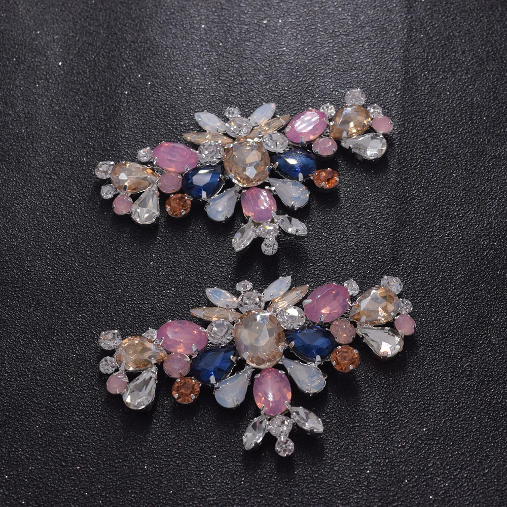 Opal rhinestone belt appliques sewing  (3)