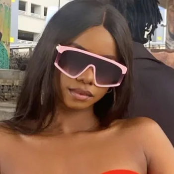 

2019 Luxury Trend Lady One Piece Sunglasses Women Vintage Brand Designer Square Sun Glasses For Female Male Mask Shades UV400