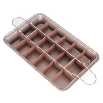 

Brownie Nonstick Baking Pan With Built-In Slicer Non-Stick Brownie Pans High Carbon Steel Divided Brownie Pan DIY Baking Mould