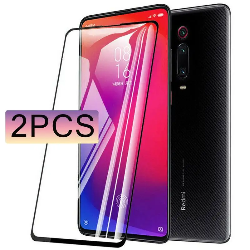2 шт. полное покрытие стекло для Xiaomi Redmi 8 7 6 7A K20 Pro Global черное закаленное стекло Redmi Note 8 7 6 5 Pro 9H протектор экрана