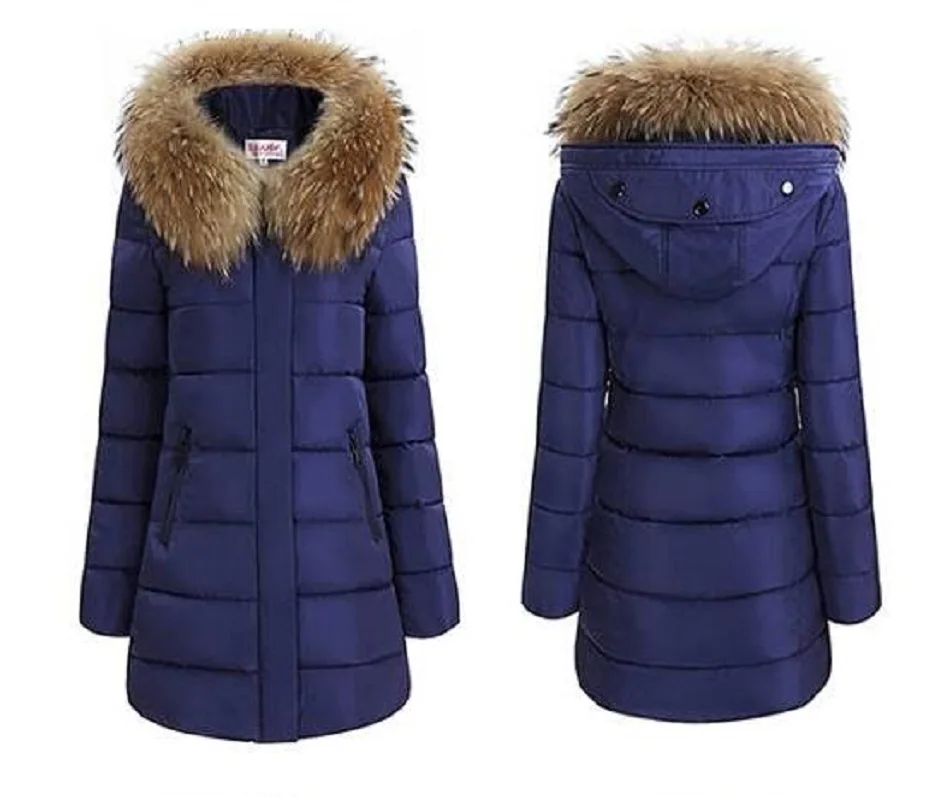 Модная зимняя женская куртка, новинка abrigos mujer invierno, большие размеры, зимнее пальто для женщин, большой меховой воротник, толстый хлопок