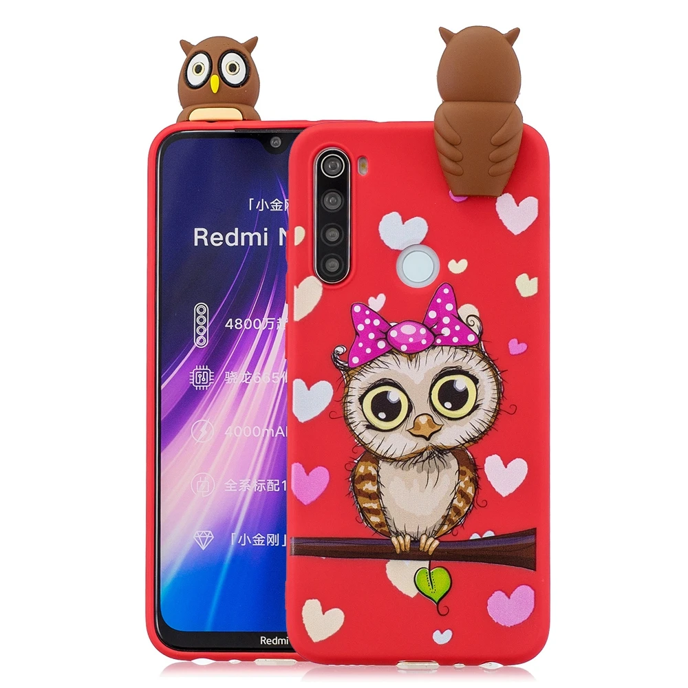 Redmi 8 8A Xiaomi Redmi Note 8T чехол 3D Kawaii панда Единорог силиконовый мягкий чехол для Funda Xiaomi Redmi Note 8 Pro Чехол для женщин - Цвет: 6