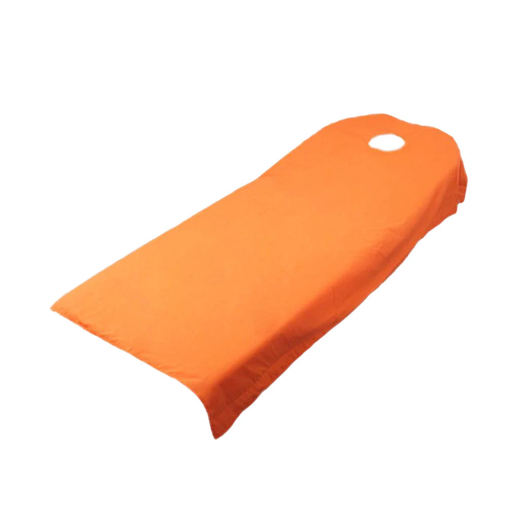 Orange Мягкое массажное листовое покрытие для стола для косметического массажа для спа-процедур, с отверстием для лица, Косметическое покрытие, массажное покрытие - Цвет: Orange