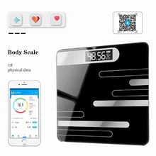 Electronic Digital Scale Floor Body Fat Scales Tempered Glass Bathroom Weight Smart Scales LED Display Screen BMI Balance Health