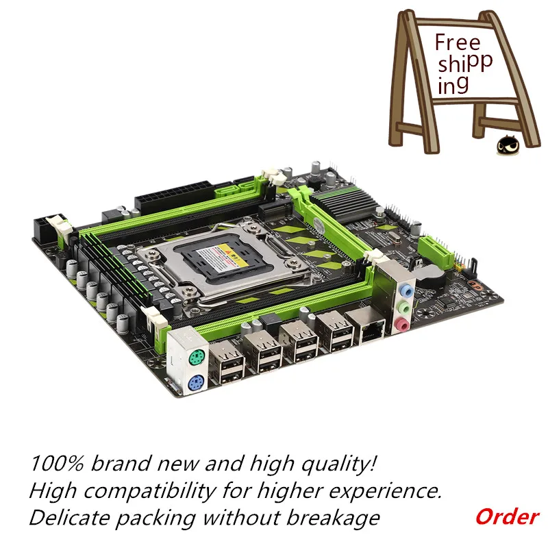Материнская плата X79 Lga 2011 4xDdr3 двухканальный 64 Гб памяти Sata 3 0 Pci E 8Usb для