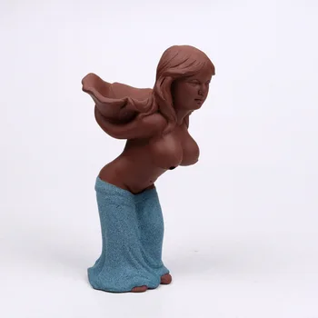 

New Hand Crafts Beautiful girl Tea Pet,Chinese Yixing Purple clay Tea accessories,Home Decoration Tea pet Tea ceremony to play