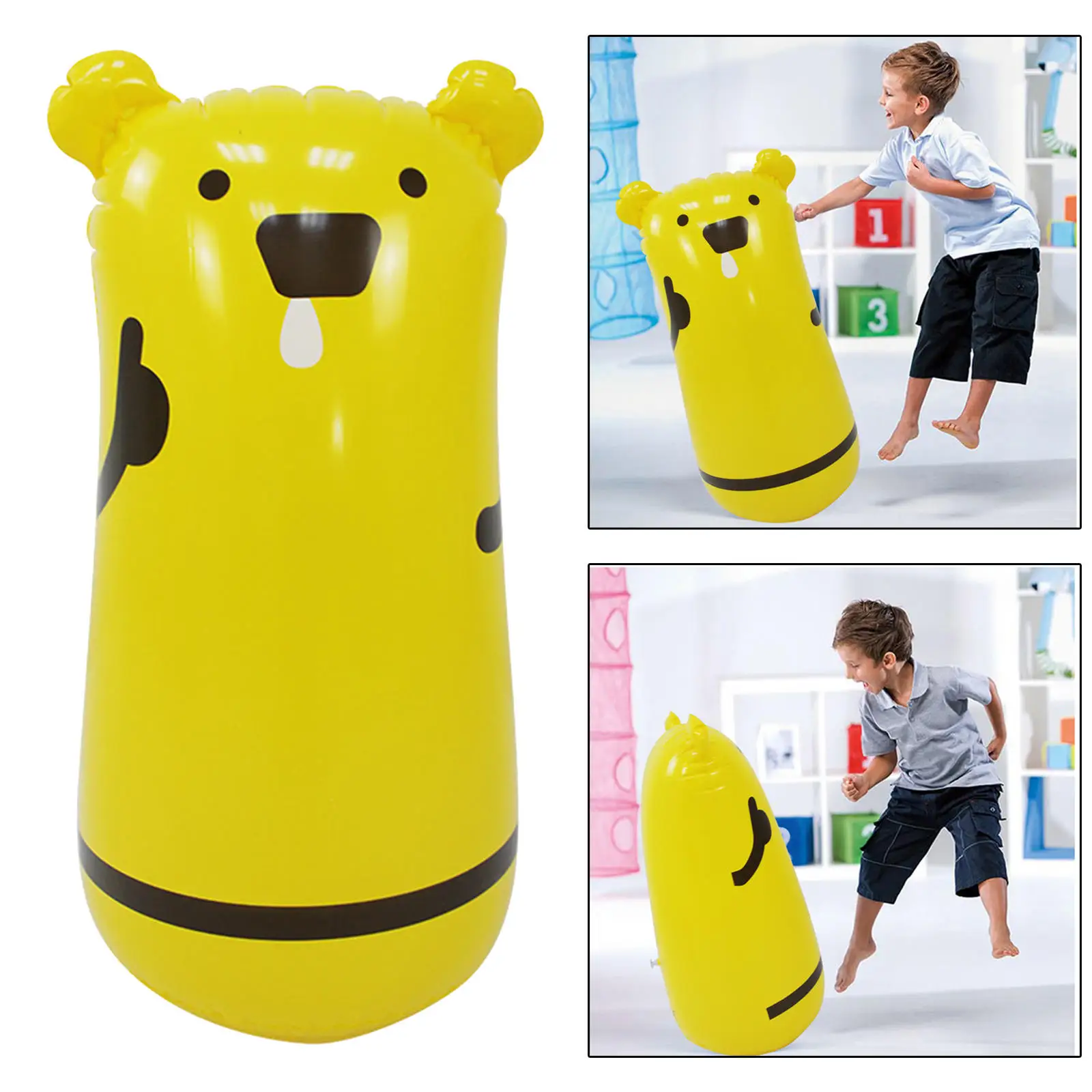 

Lovely Bear Inflatable Free-Standing Children Puzzle Toys for Boys Girls Inflatable Tumbler Toys