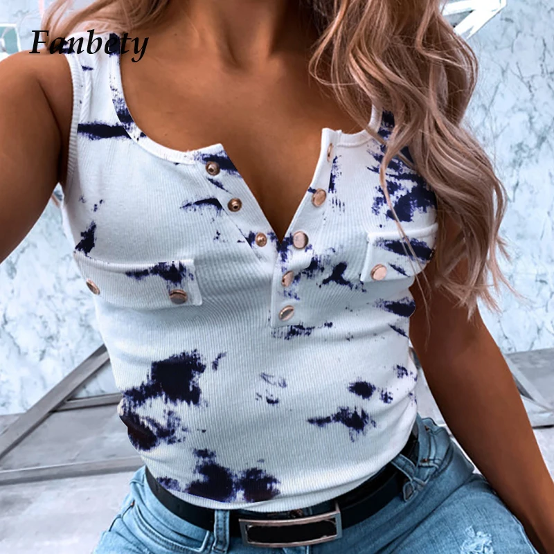 Mulheres com Decote em v Botão de Metal Senhora do Escritório sem Mangas Oco para Fora Blusa Camisas Verão Pullovers Básicos Elegante Topos 2020