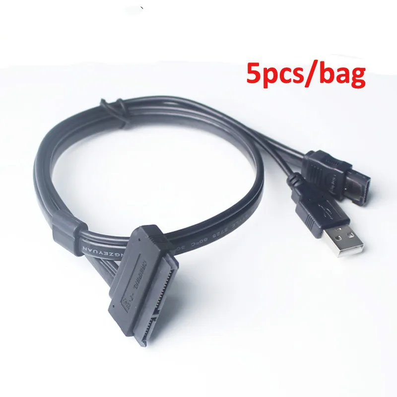 5 шт. eSATA USB кабель жесткого диска диск SATA 22pin к с питанием от адаптер для 2 &quotHDD| |