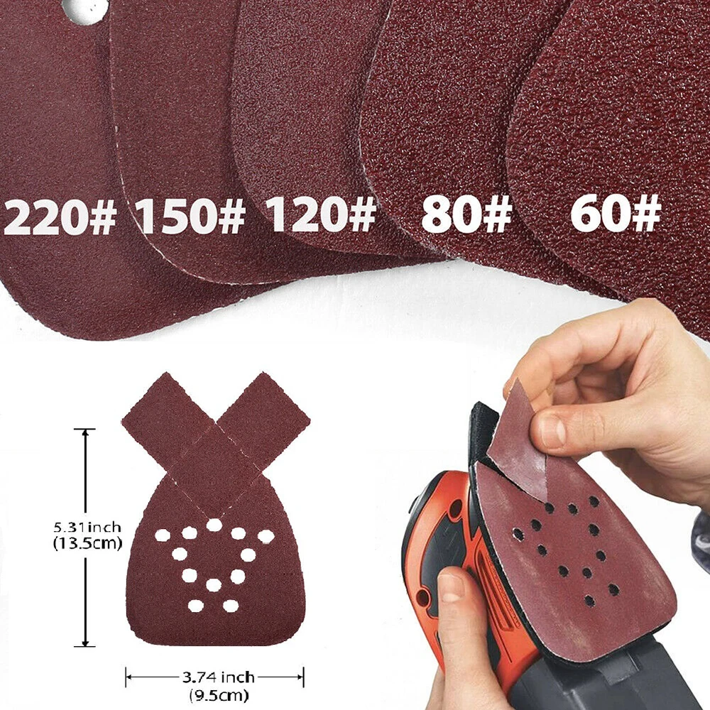 50 шт. шлифовальных листов для Black& Decker мышь DCMS20C BDEMS600 оксид алюминия
