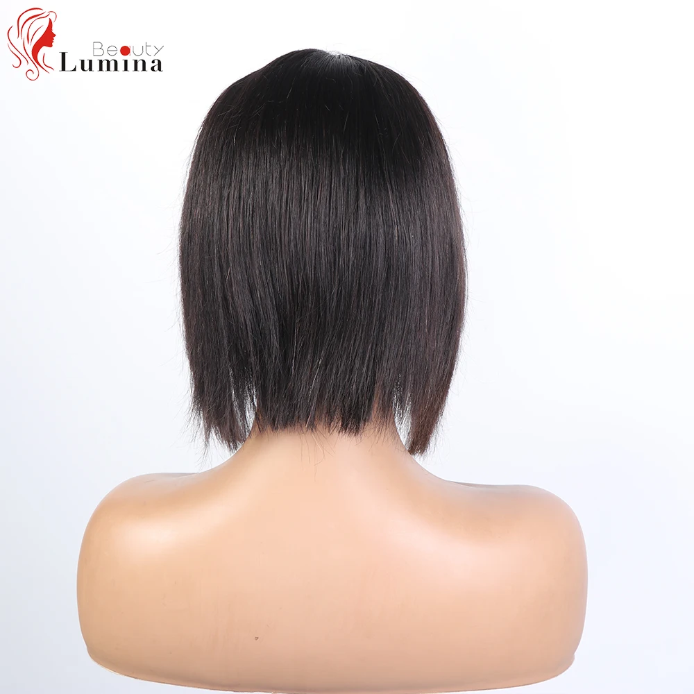 Perucas de Cabelo Fechamento do Laço Parte do Laço Peruca de Cabelo Bob em Linha Reta Humano Peruca Curto Perucas l Cor Natural 100% Remy Cabelo Bob 43 Computers & Electronics